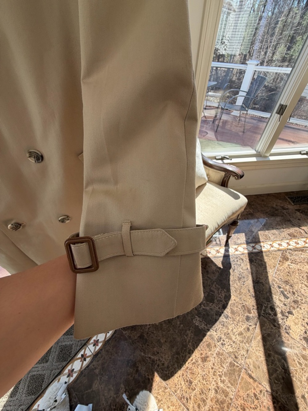 Dior Unisex Beige Double-Breasted Trench Coat - Picture 5 of 13